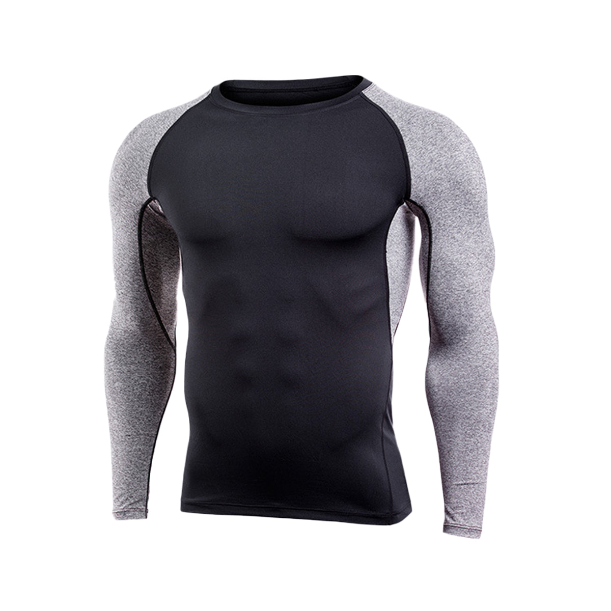 Men's quick-drying T-shirt black + iron gray