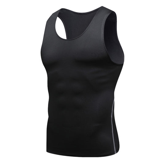 Men's Stretch Sweat Absorbent Sleeveless T-Shirt 1001 White White Line