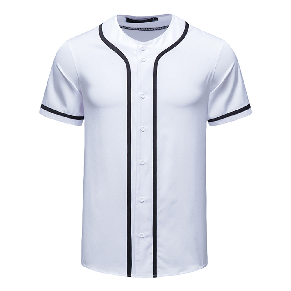 Men's casual sports short-sleeved T-shirt navy blue