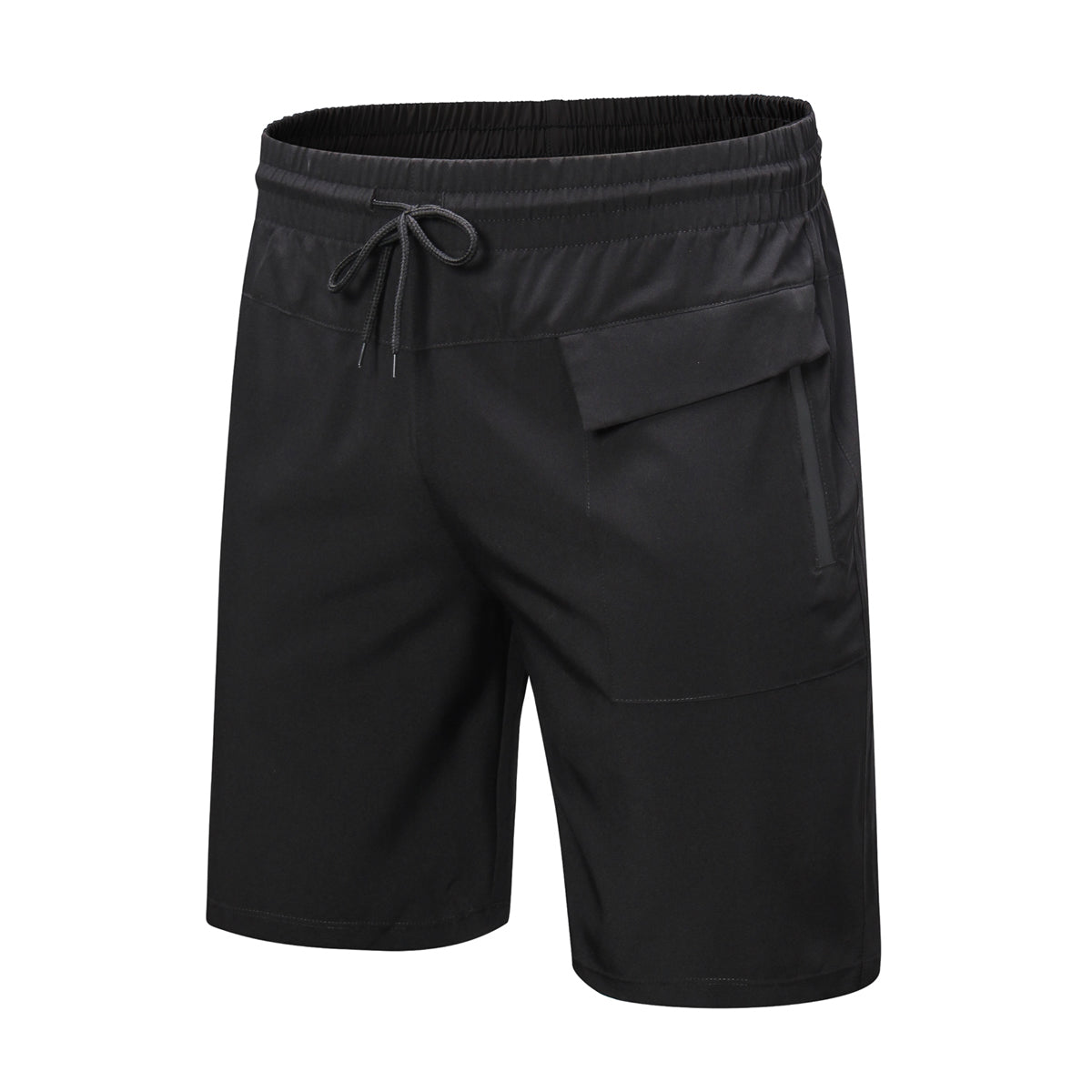 Men's lace up quick drying five minute shorts black