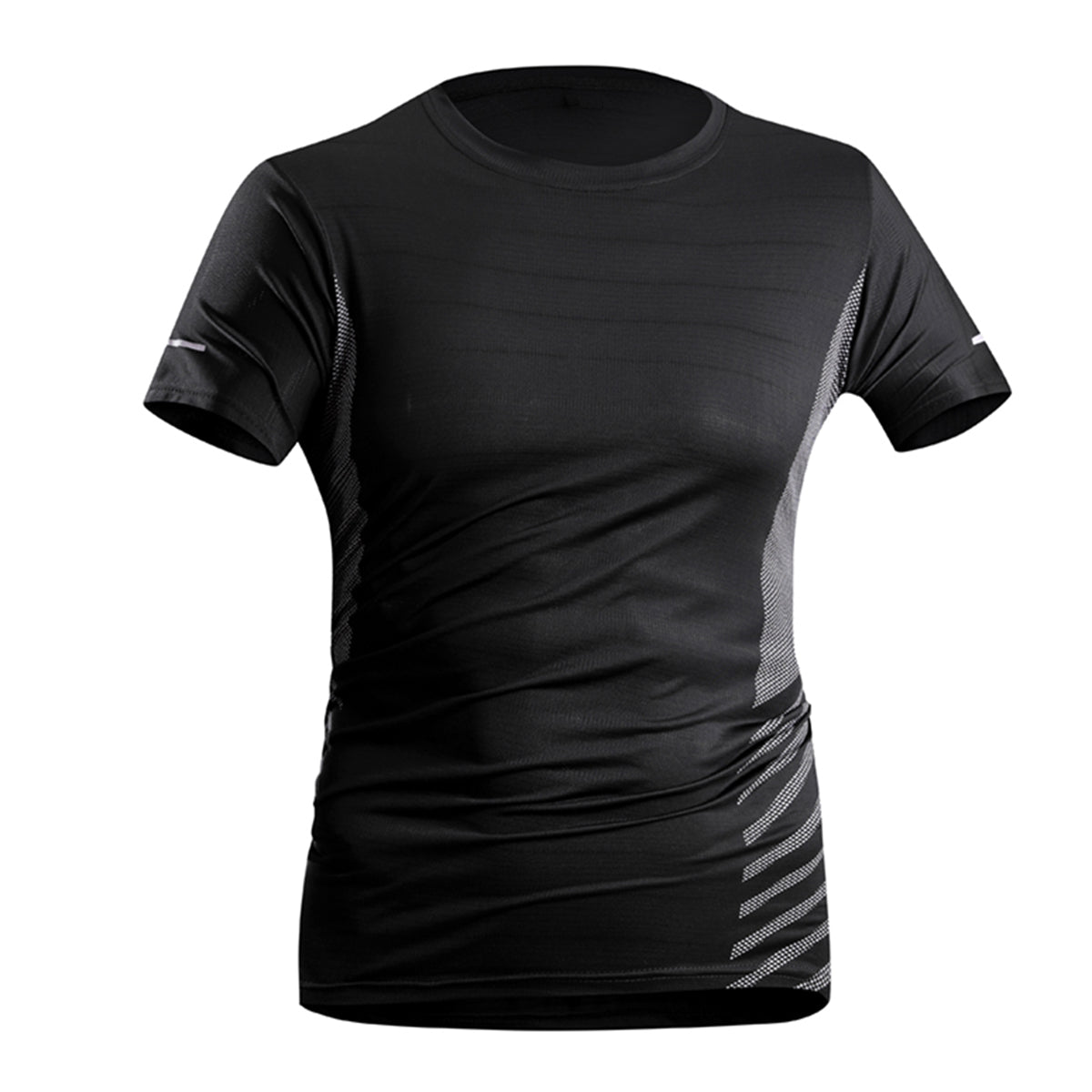 Men's Colorblock Round Neck Short Sleeve T-Shirt Gray