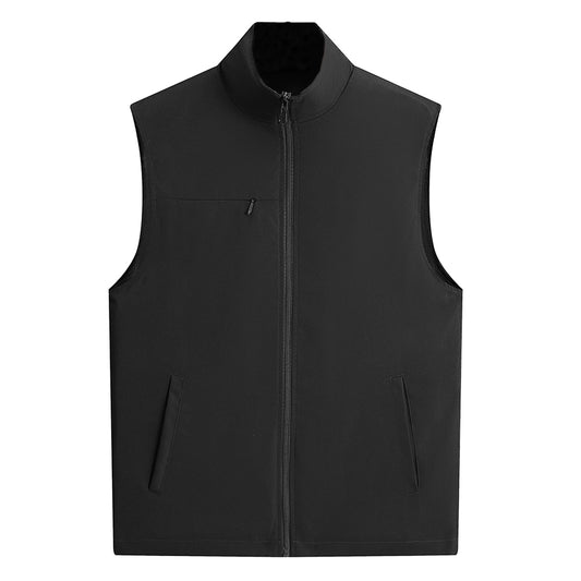 Men's solid outdoor vest black