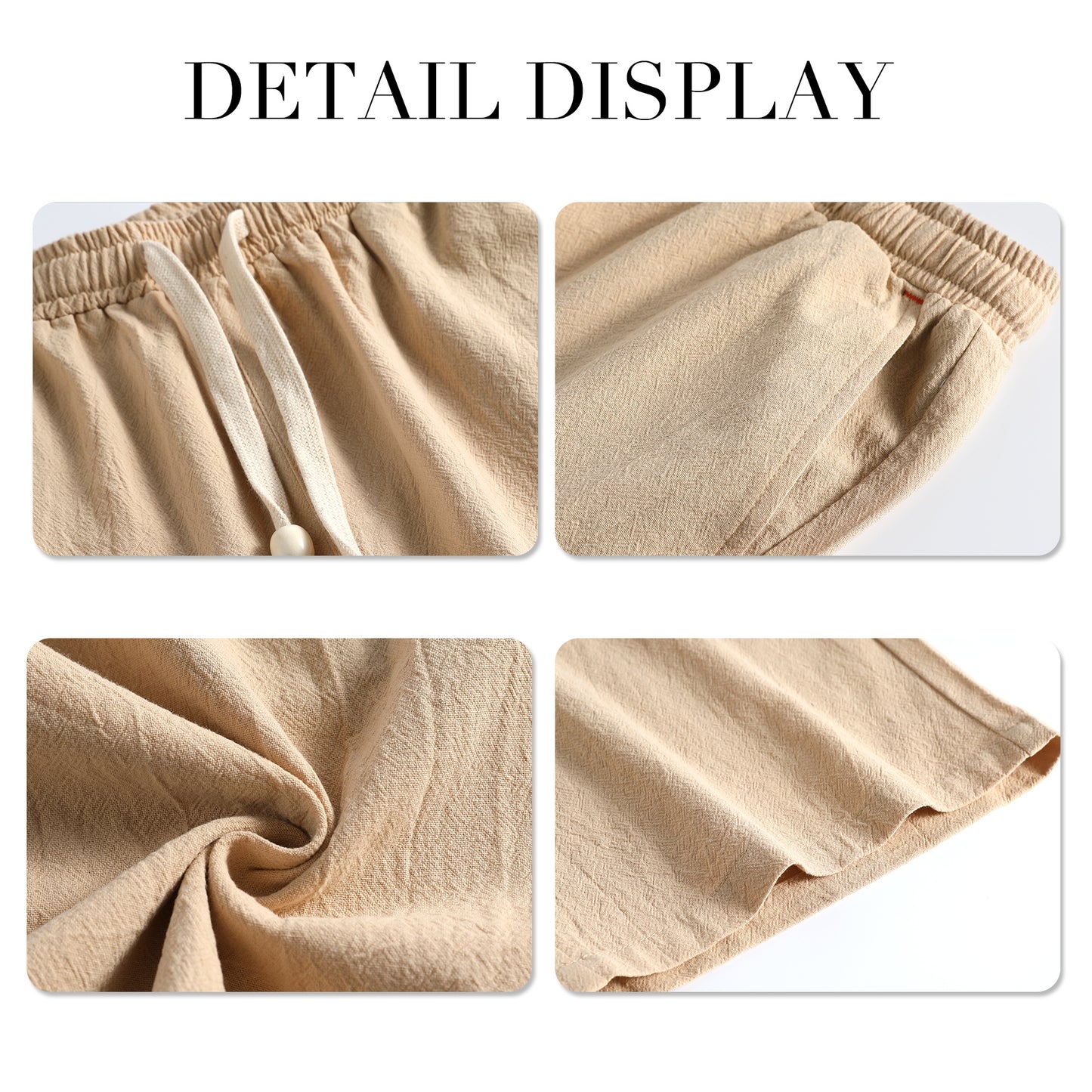 Men's casual pants khaki color