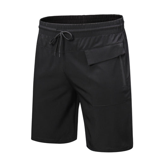 Men's lace up quick drying five minute shorts black
