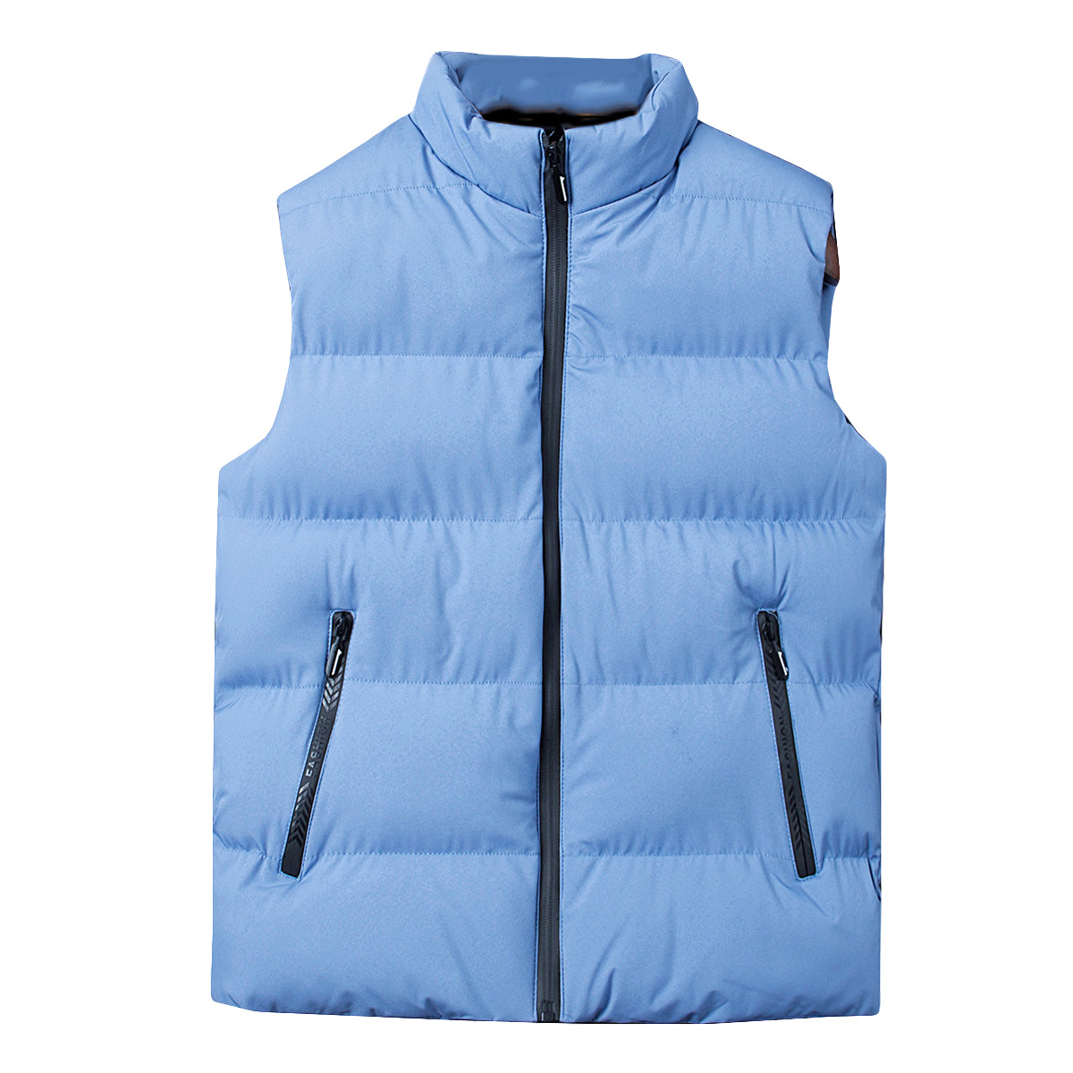 Men's solid color vest blue