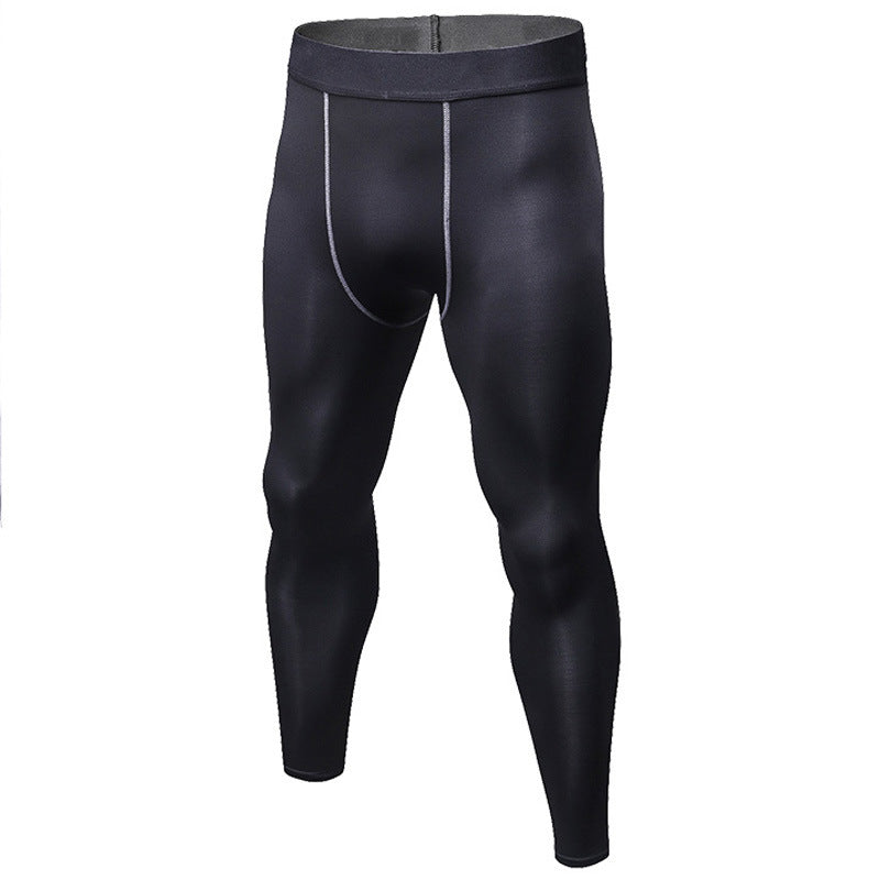Men's spliced quick drying sports pants black
