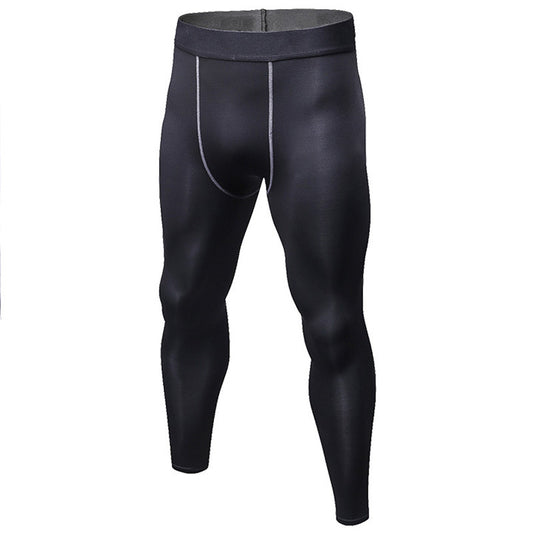 Men's spliced quick drying sports pants black
