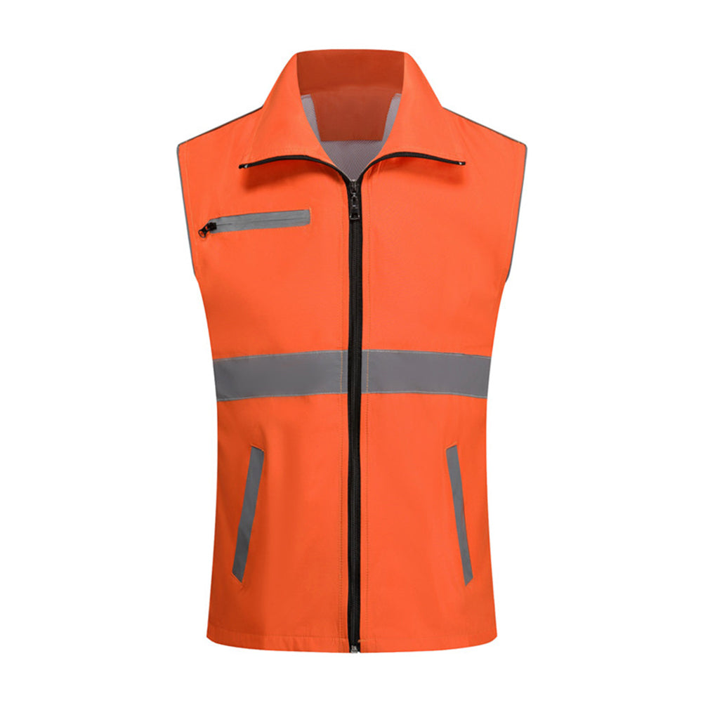 Men's reflective lapel vest in orange