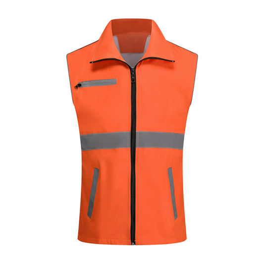 Men's reflective lapel vest in orange