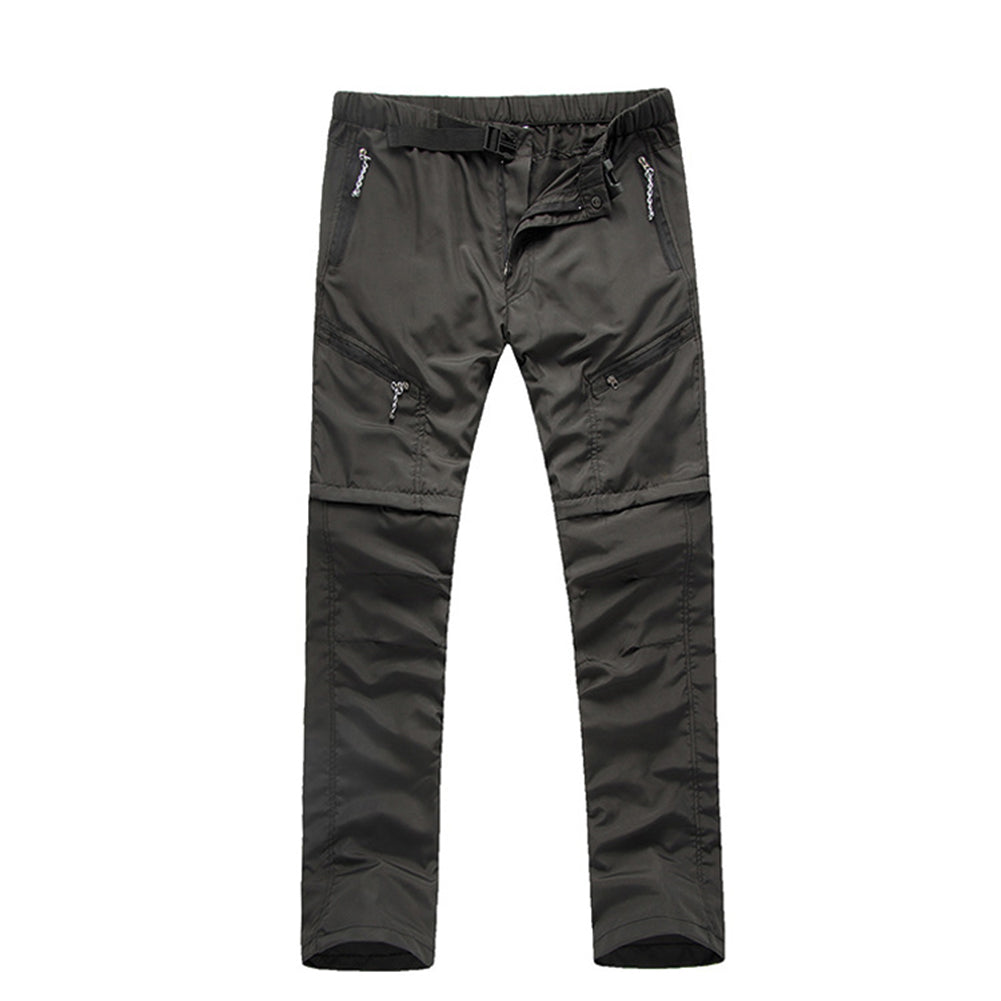 Men's detachable quick drying sports casual pants black