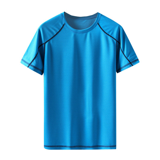 Men's Solid Color Breathable Short Sleeve T-Shirt