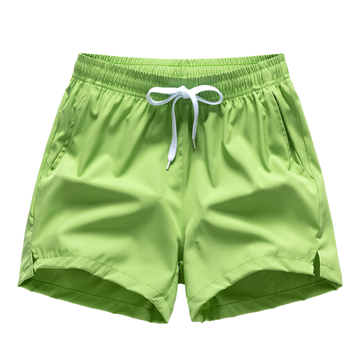 Men's ice silk quick drying casual shorts fluorescent green