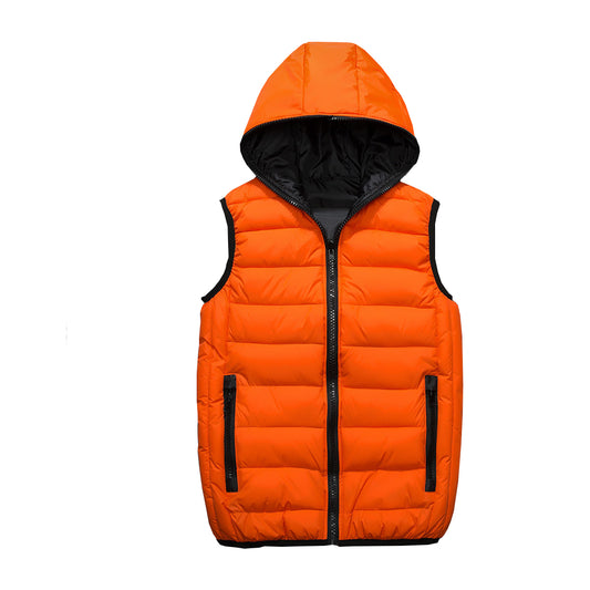 Men's autumn and winter warm casual plus size vest orange