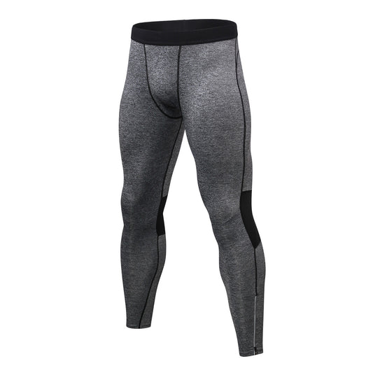 Men's zipper reflective quick drying sports pants light floral gray black line