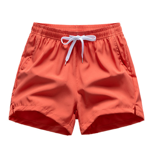 Men's ice silk quick drying casual shorts watermelon red